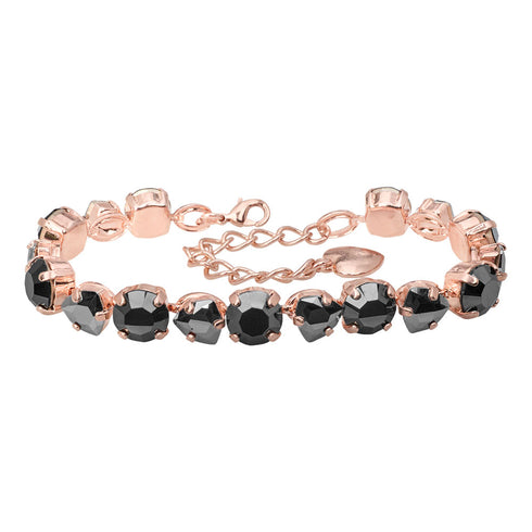 Aproce "Romantisks Maigums II (Jet Hematite / Light Chrome)"" ar Swarovski™ kristāliem